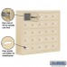 Salsbury Cell Phone Storage Locker - 5 Door High Unit (5 Inch Deep Compartments) - 25 A Doors - Sandstone - Surface Mounted - Master Keyed Locks